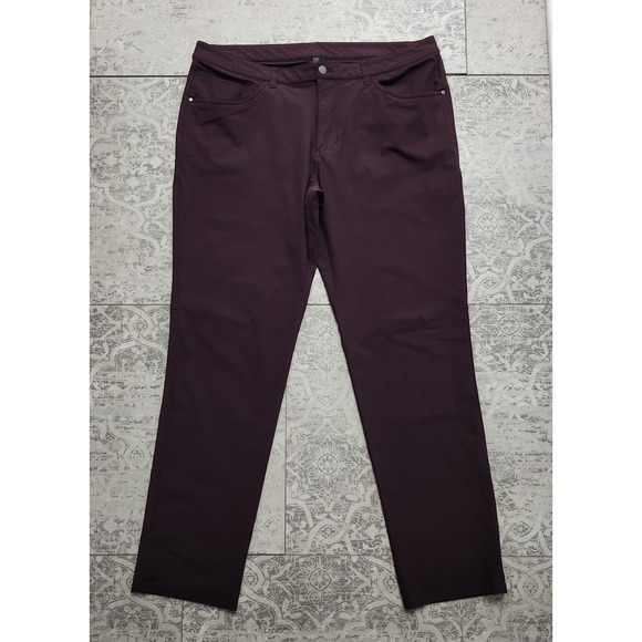 Lululemon ABC Classic Warpstreme Performance Casual Pants Pelt Purple Size 38×32 - Picture 1 of 16